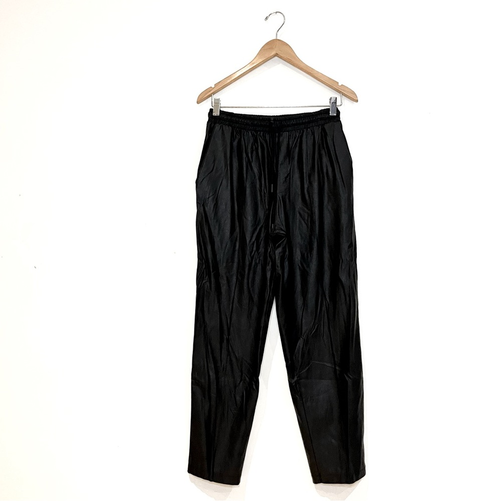 Imperial black faux leather pants size m